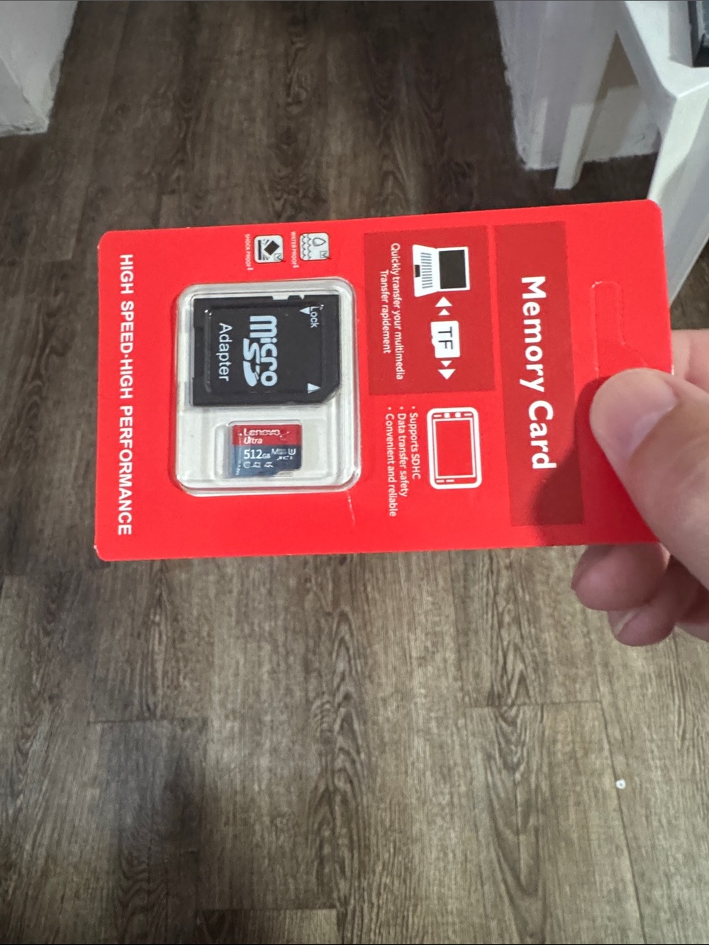 adidas White Memory Card Retail Backing